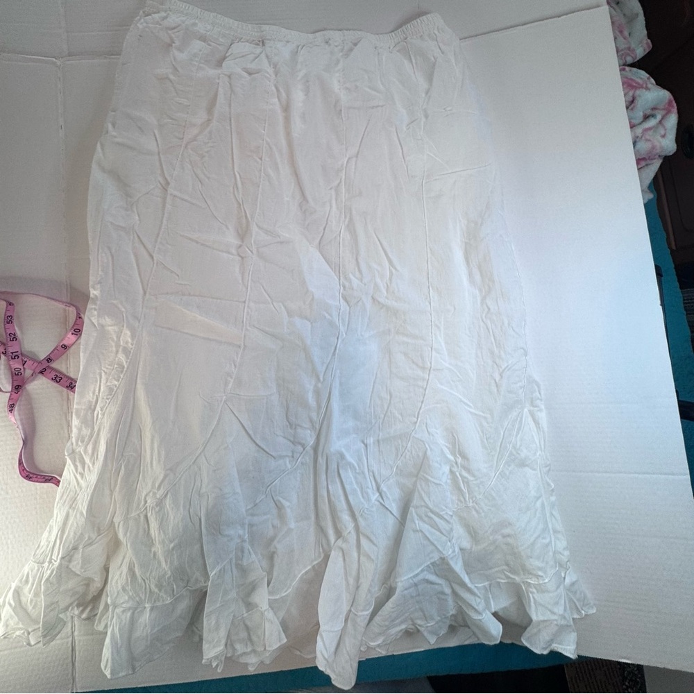 . John’s Bay White Crinkle Midi Skirt – Women’s 1X - Picture 11 of 11